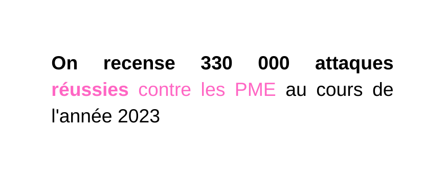 On recense 330 000 attaques réussies contre les PME au cours de l année 2023