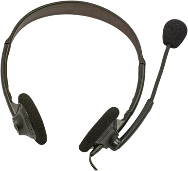 Black headset isolated on a transparent background.